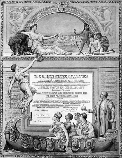 Herausragend: Für seine beiden Exponate, ein Automobil und ein Boot mit Verbrennungsmotor, erhält Gottlieb Daimler 1893 auf der World’s Columbian Exposition in Chicago eine Auszeichnung.